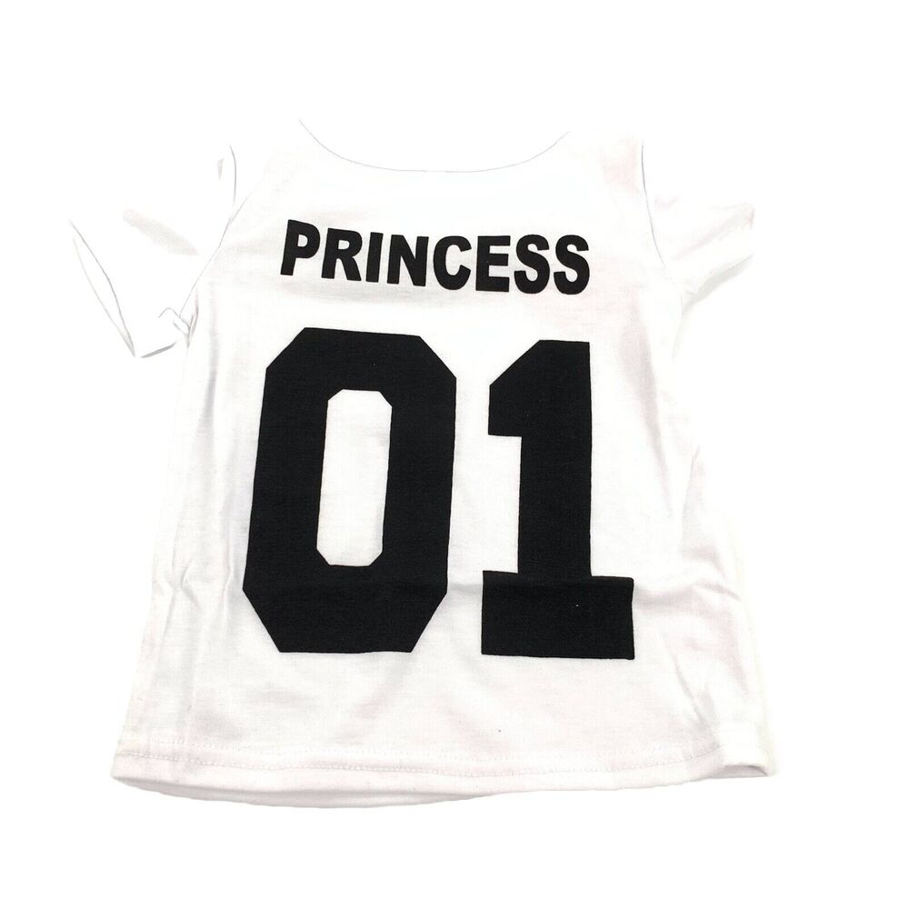 New Team Princess 01 Short Sleeve T-Shirt Size Small Little Kids Toddler White S